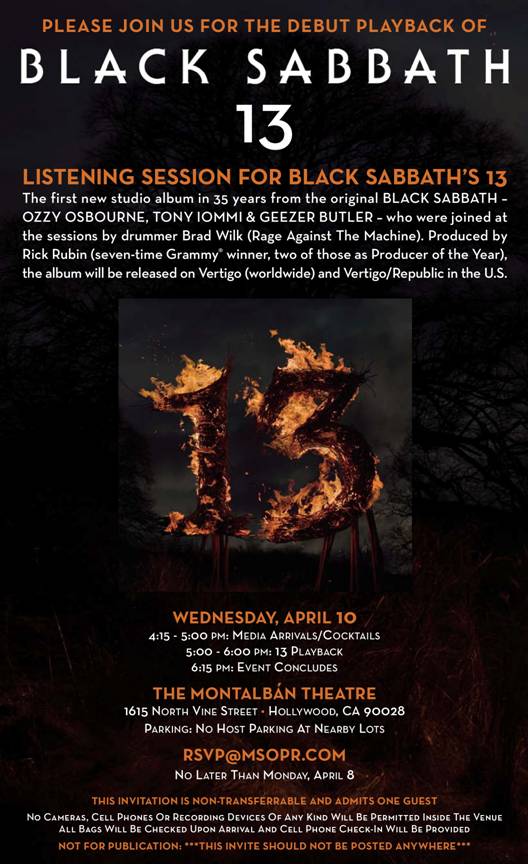 13 Listening Party Invite