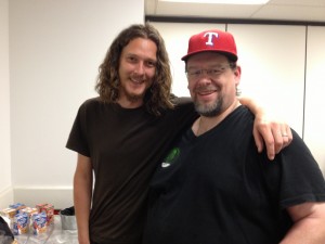 Adam Wakeman & myself.  He's a pretty skinny dude in person - I am not