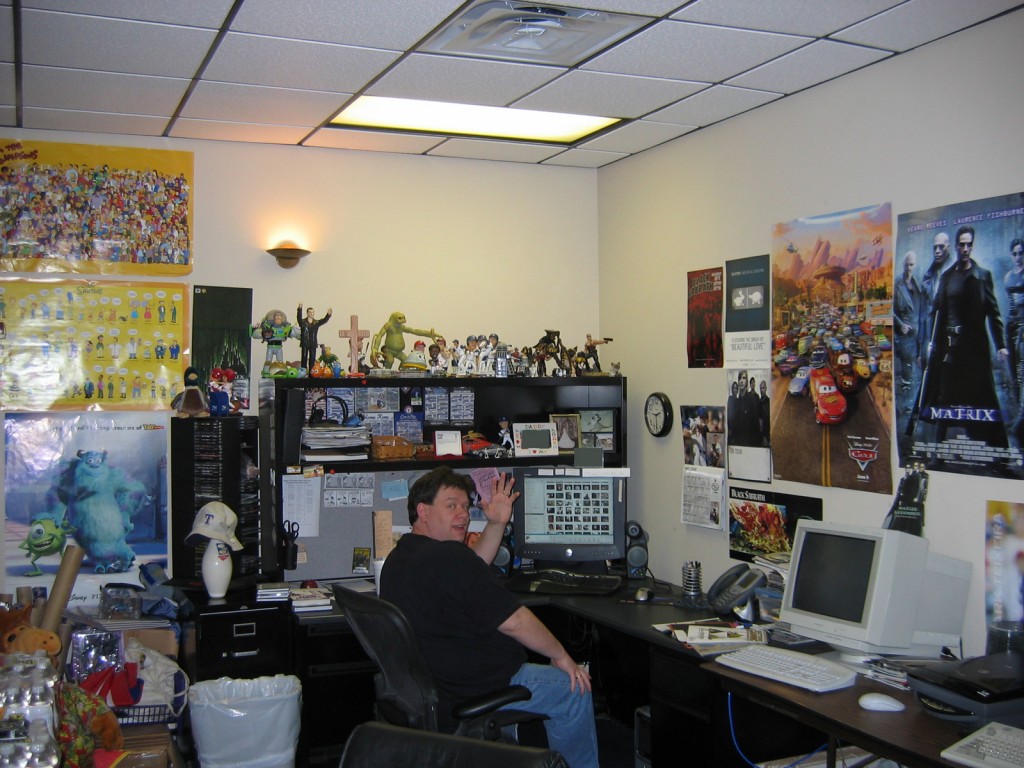 My office at work - 2006. Note the Forbidden poster on the wall. :)